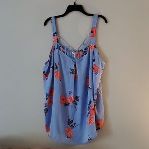Blue floral tank